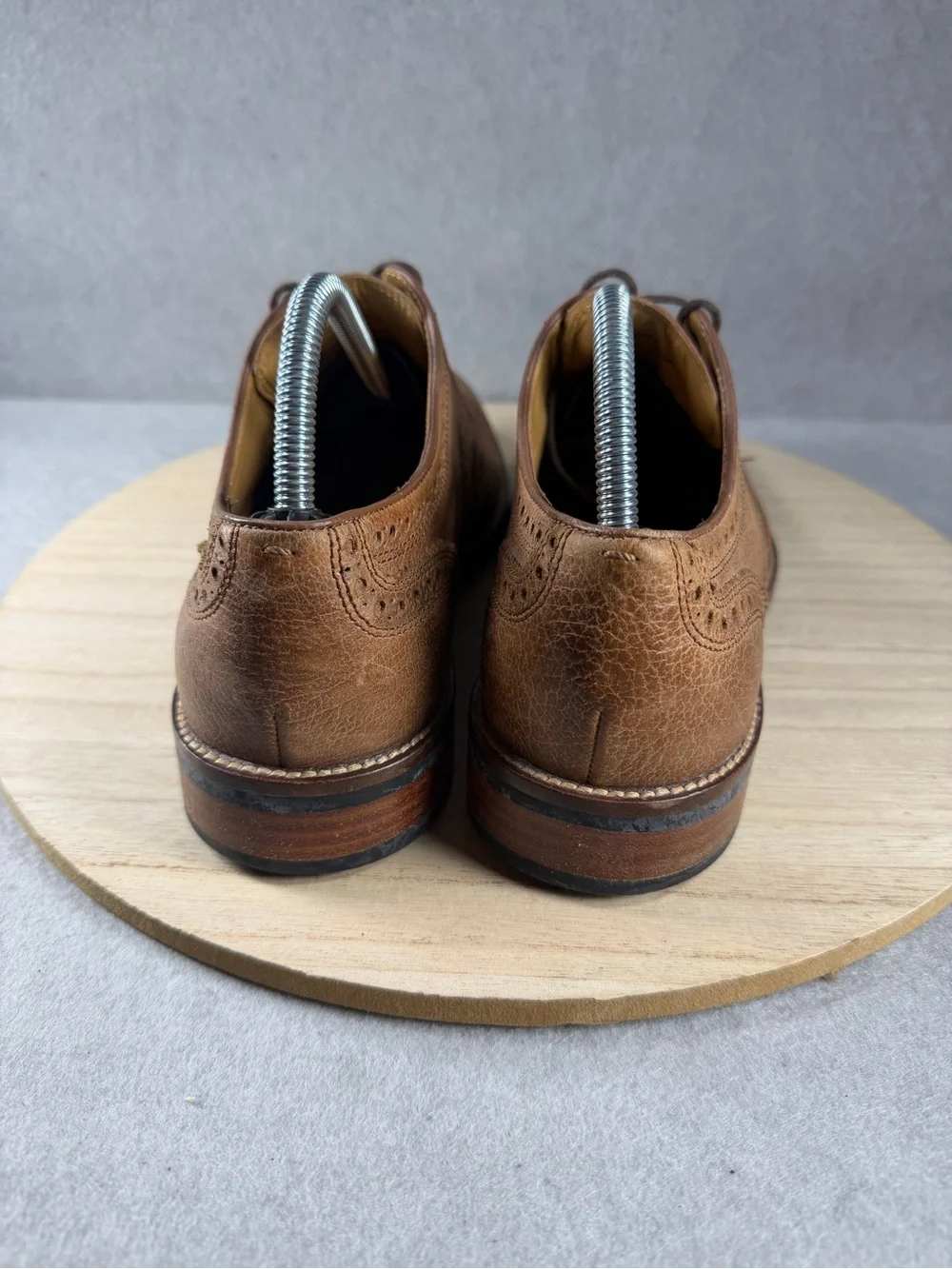 Men's Brown Leather Wingtip Oxford Dress Shoes